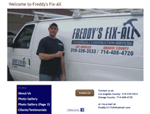 Tablet Screenshot of freddysfix-all.com